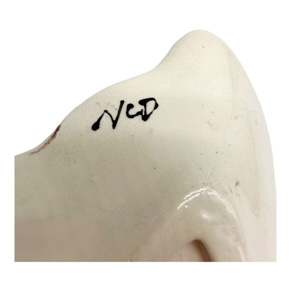 Butterfly Ceramic Hand Painted Signed Trinket Soap Dish Whimsy Jewelry Holder - Picture 7 of 12